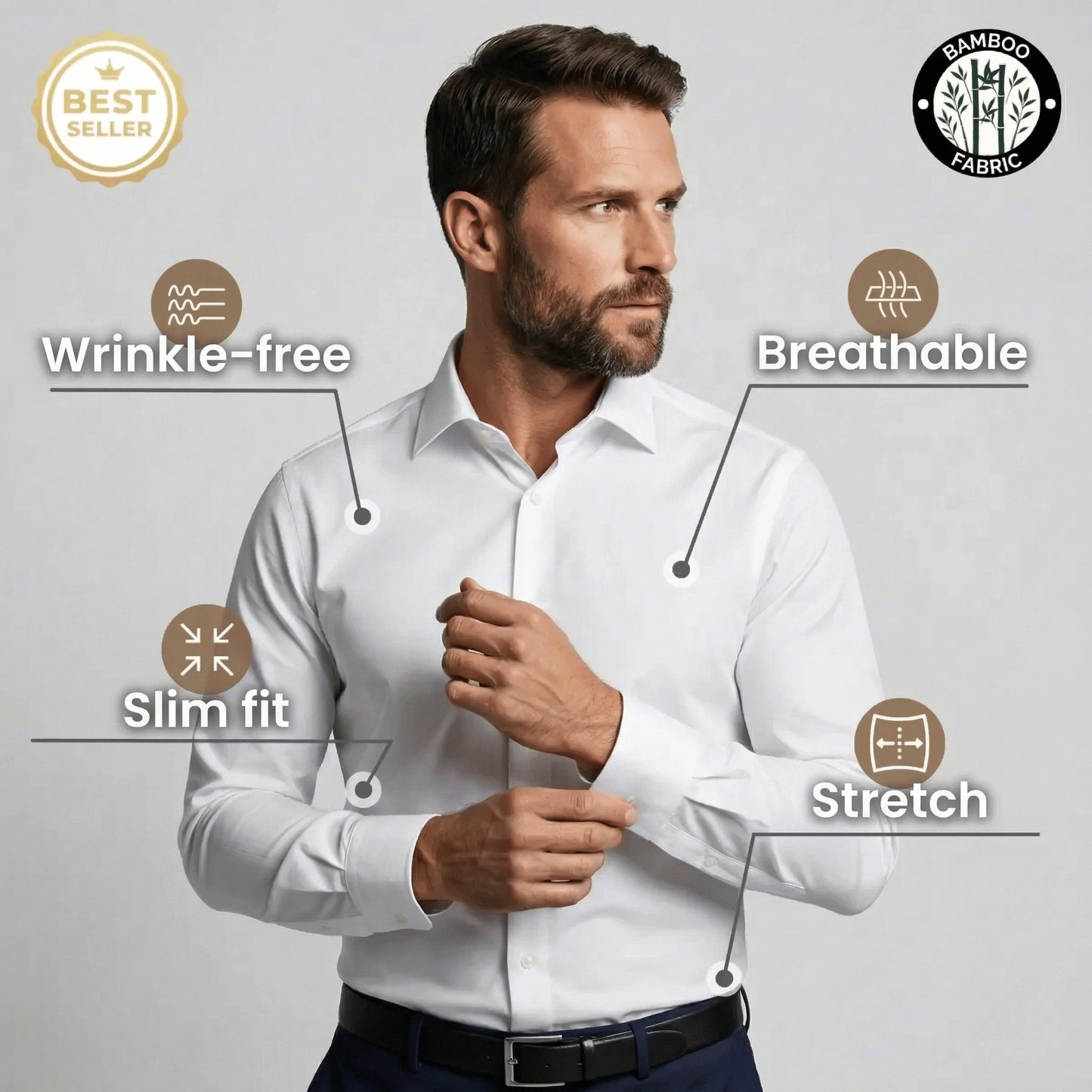 Slim-Fit Wrinkle-Free Shirt